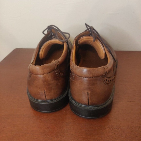 Ecco Men\'s Dress Shoes Brown Leather Oxford Size 10.5 (44) Lace Up.
